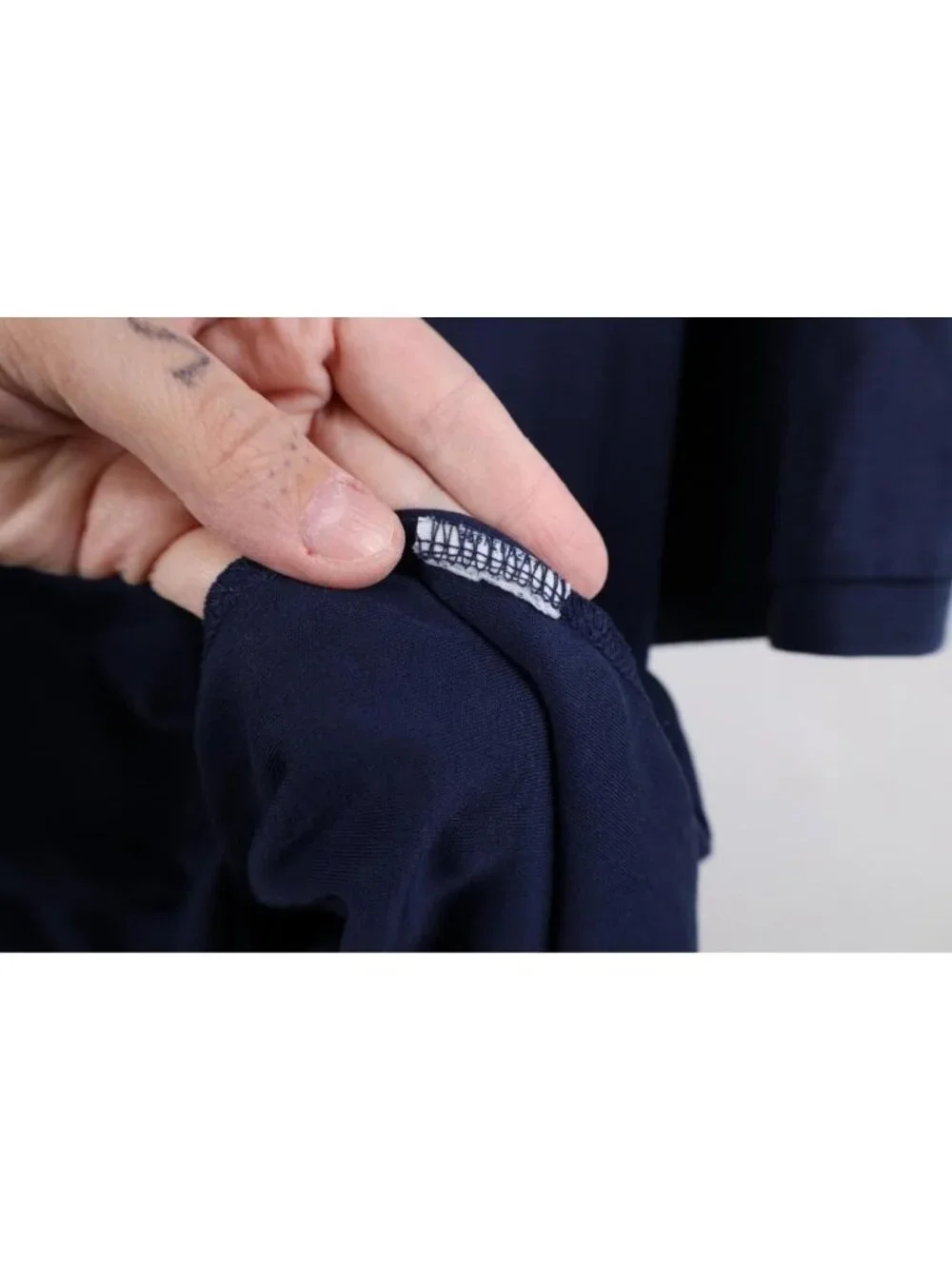 Y2K Ralph Lauren Mens XL Faded Pima Soft Cotton Touch Golf Polo Shirt Navy Blue